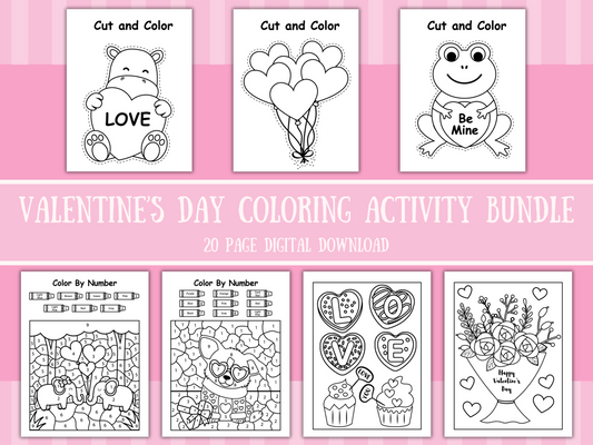 Valentine's Day Coloring Activity Bundle