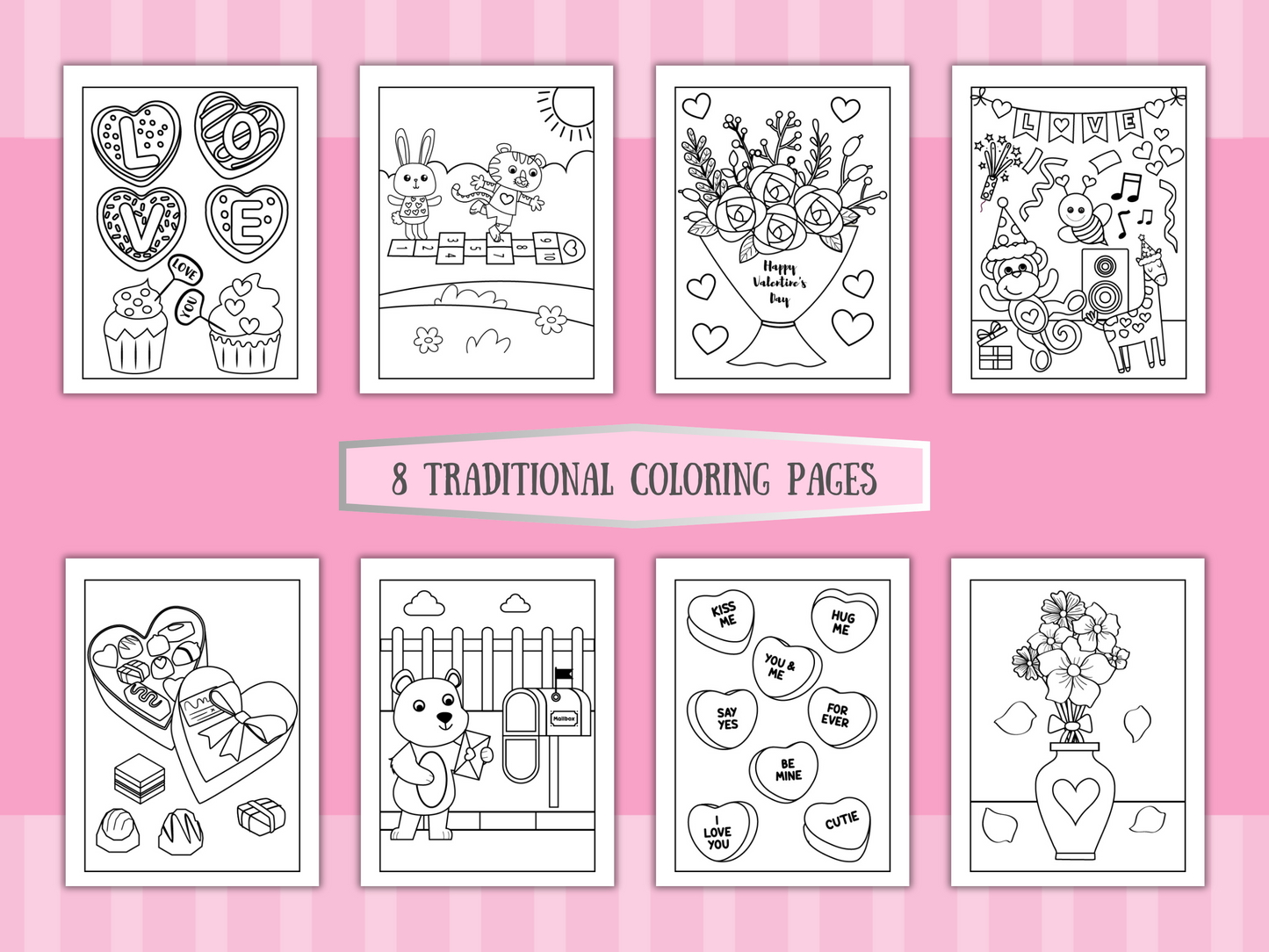 Valentine's Day Coloring Activity Bundle